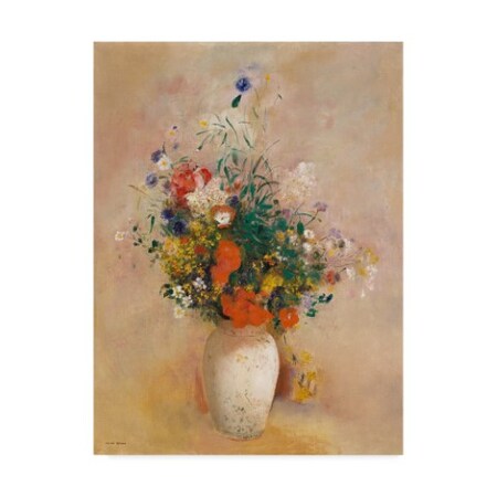 Odilon Redon 'Vase Of Flowers' Canvas Art,14x19